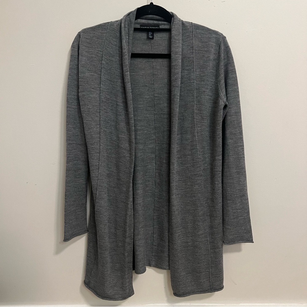 Cynthia Rowley Charcoal Open Front Cardigan